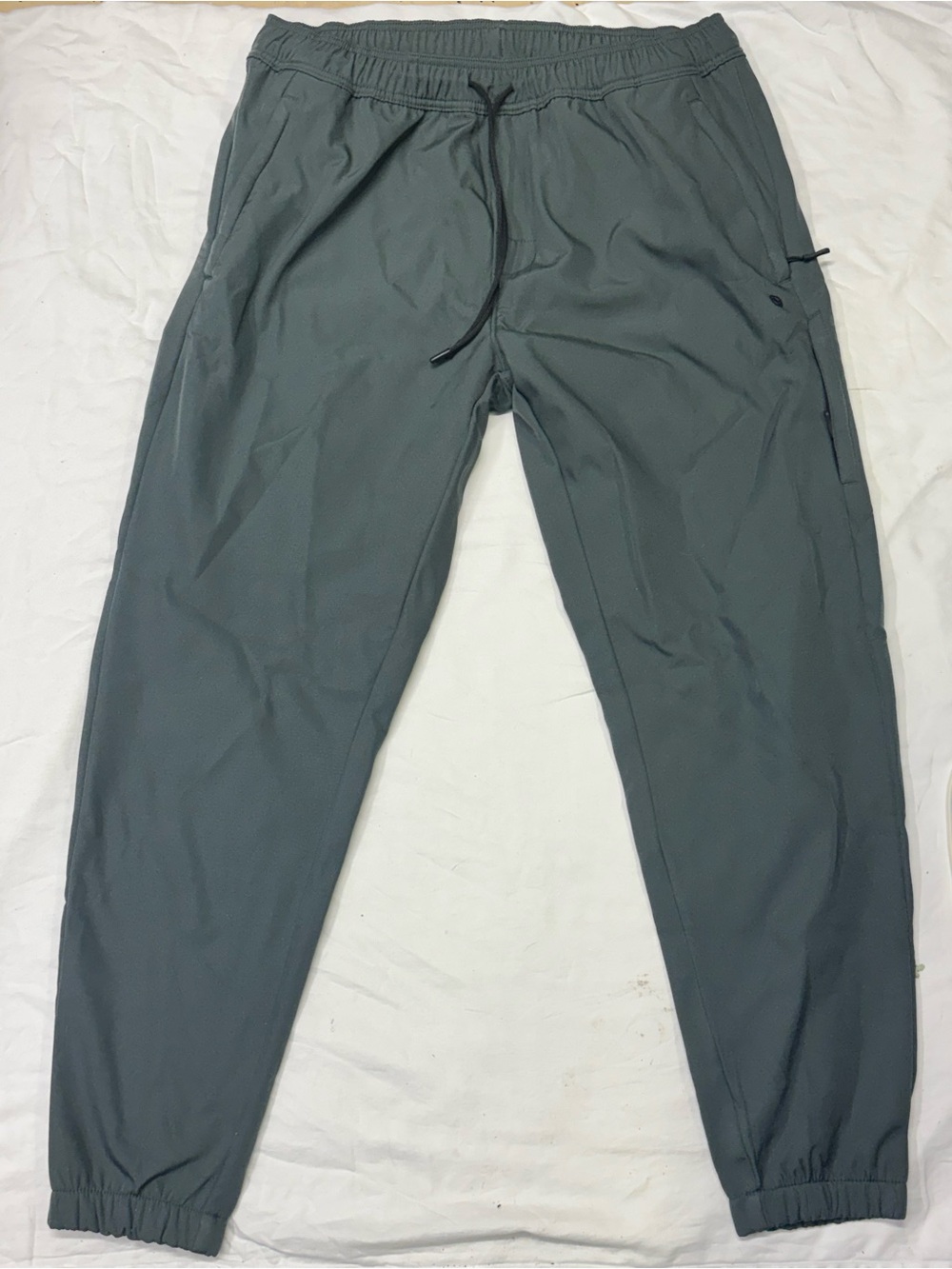 Men's Tech Jogger Pants in Slate Gray with Drawstring